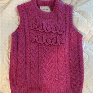 Women's Pink Sweater Vest